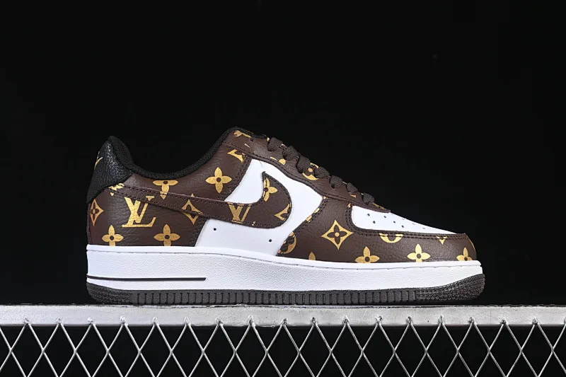 All categories Nk Air Force 1 Air Force series Nk Air Force 1 Low Air Force low top Nike Air Force 1'07 Low LV joint classic white brown Air Force 1 low top casual sneakers CZ3986-004